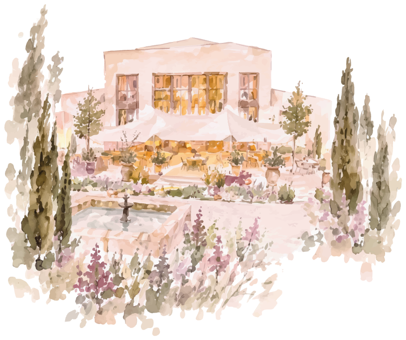 Zeichnung der Villa Oriental